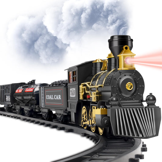 BainGesk steam locomotive with lights for festive play and realistic motion