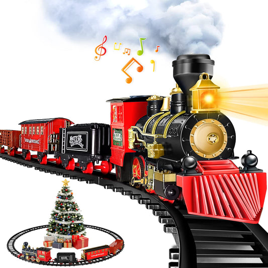 BainGesk Train Set under the tree promotes cozy holiday play sessions