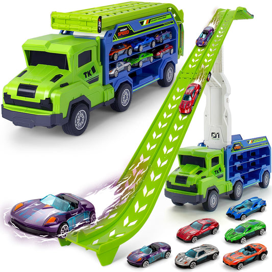 BainGesk carrier truck toy with foldable design for organized play and storage