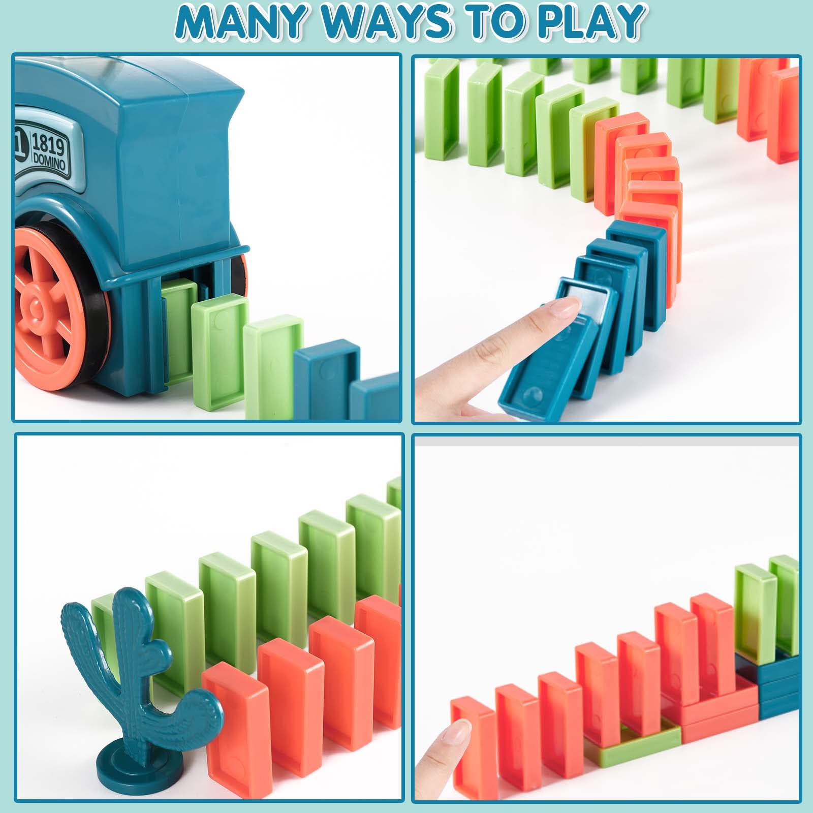 Watch dominoes fall in a satisfying chain reaction with BAIWER