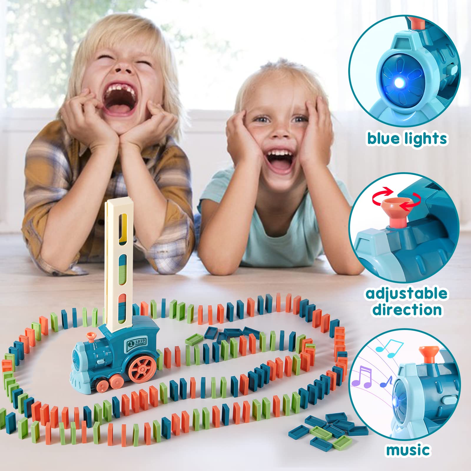 BAIWER domino set with colorful pieces fosters creative stacking