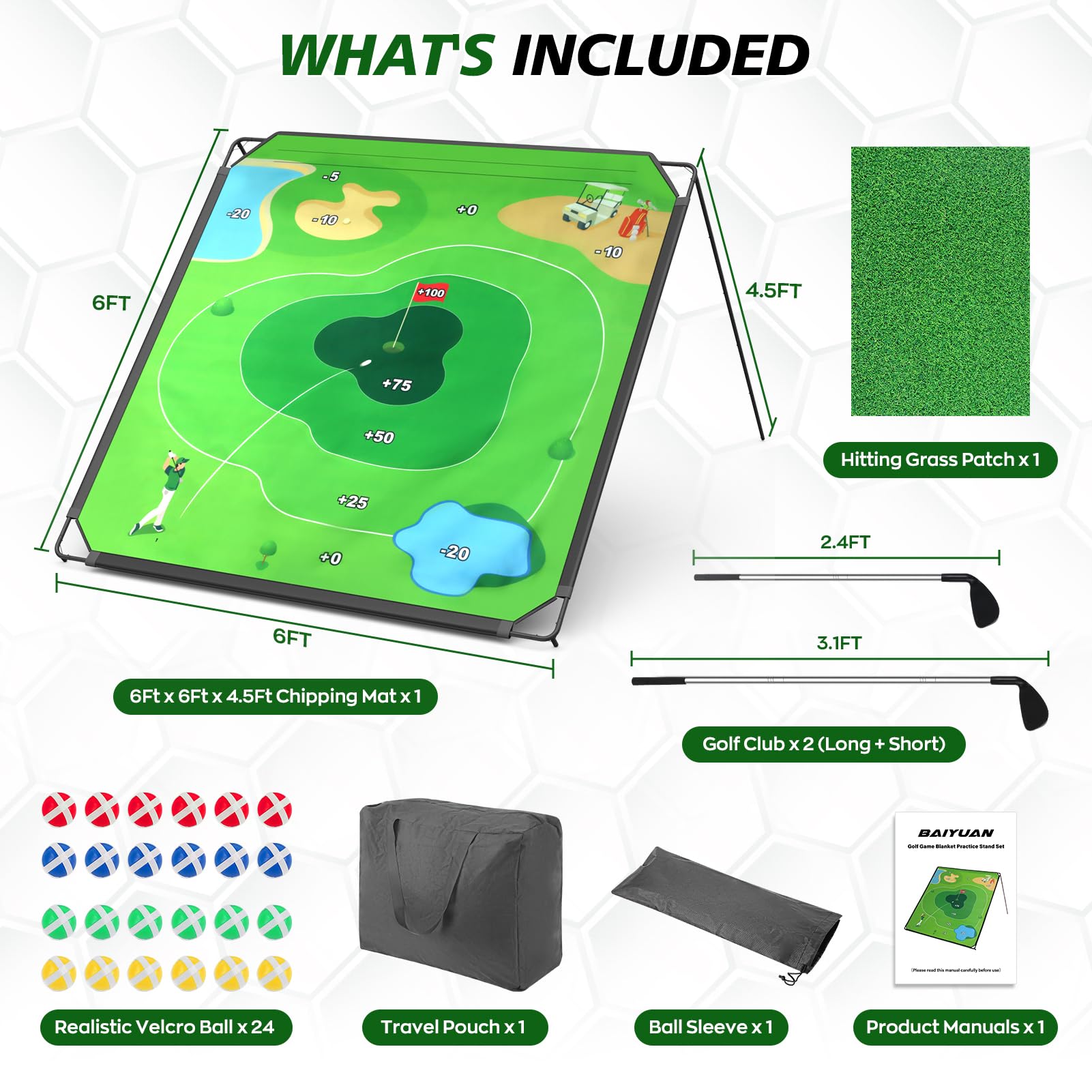 Baiyuan backyard golf setup ready for family play.