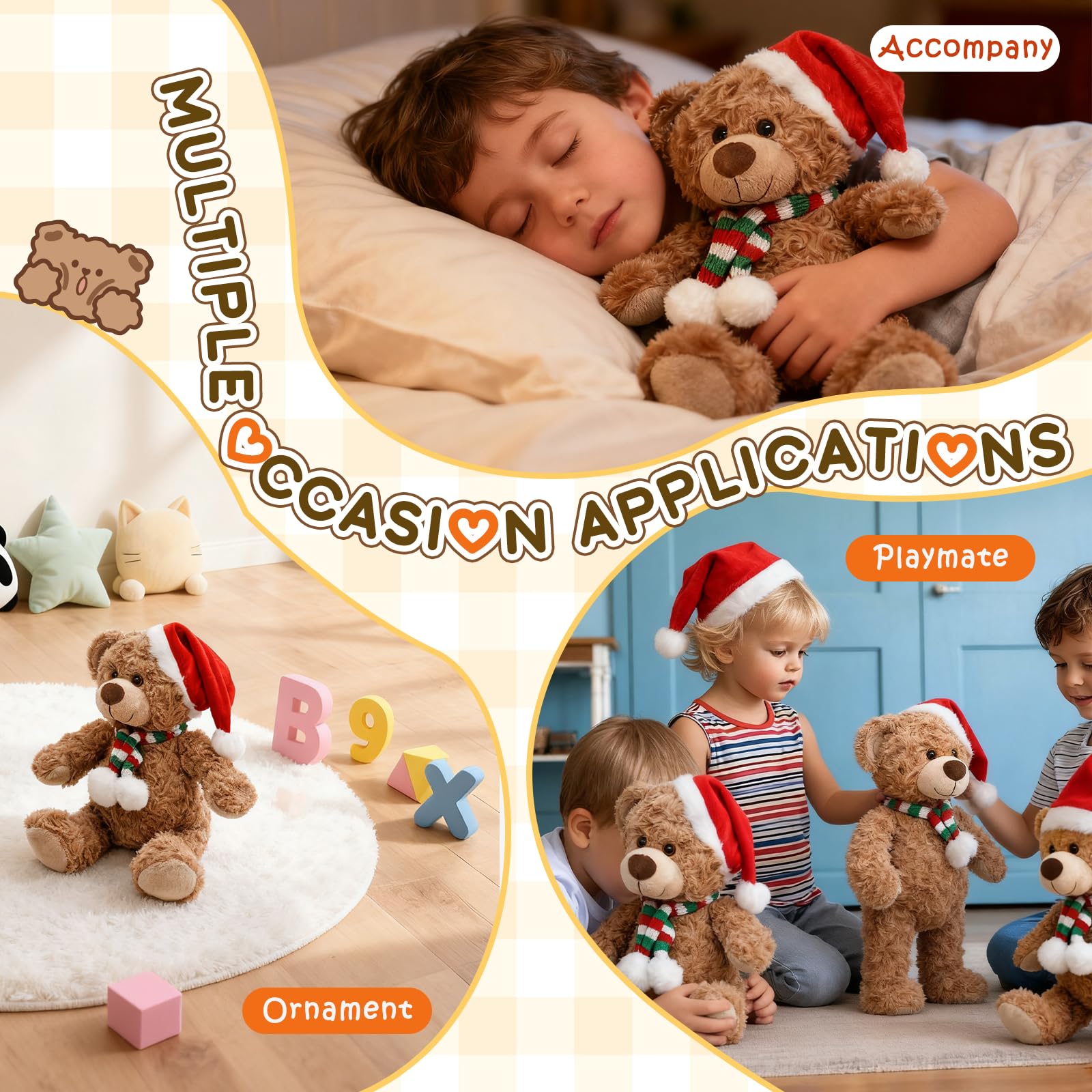 Bakalizoo durable, machine-washable teddy bear for easy care.