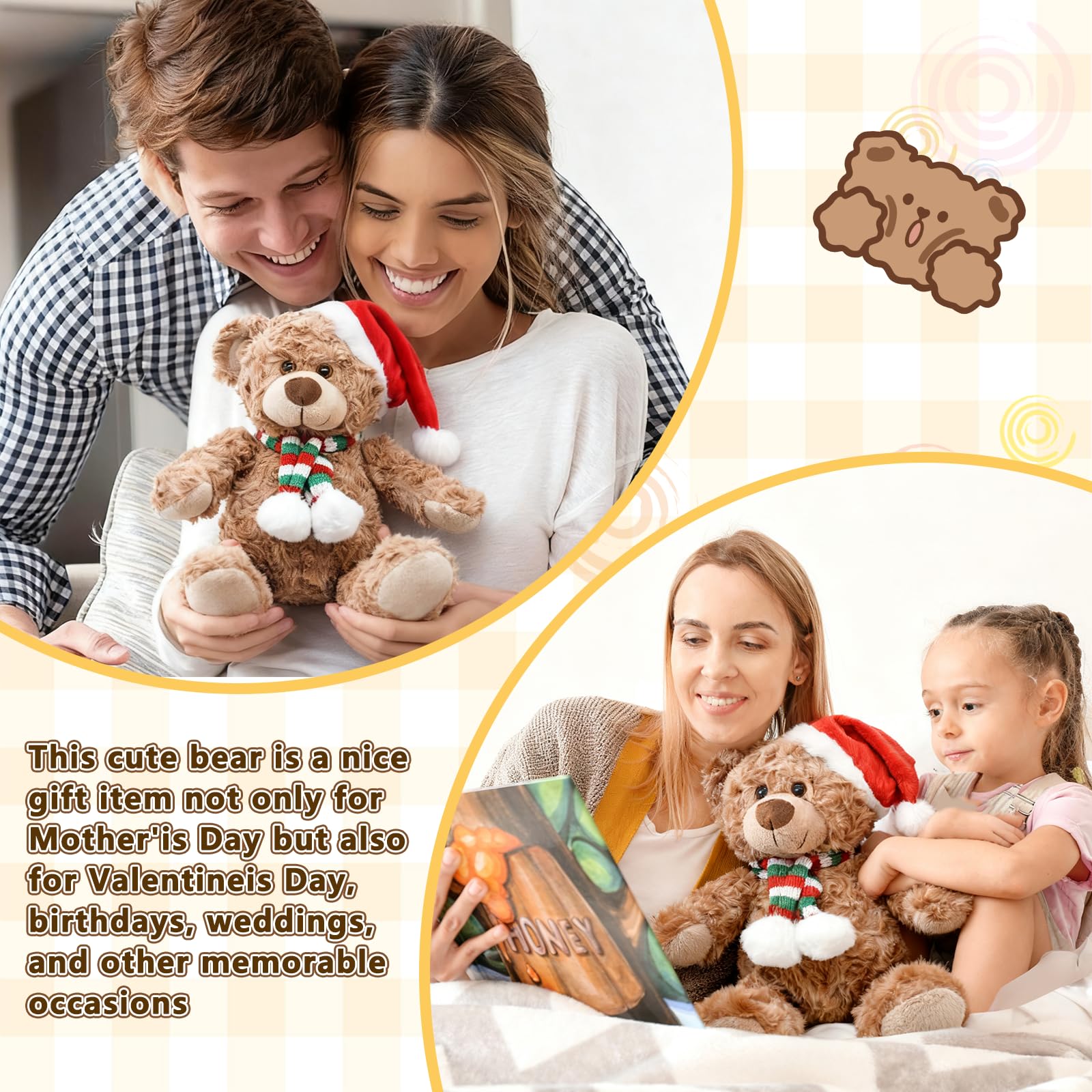 Bakalizoo teddy bear suitable for kids 0-plus years for safe play.