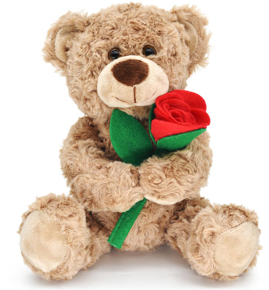 Bakalizoo rose teddy face with plush softness for cuddling