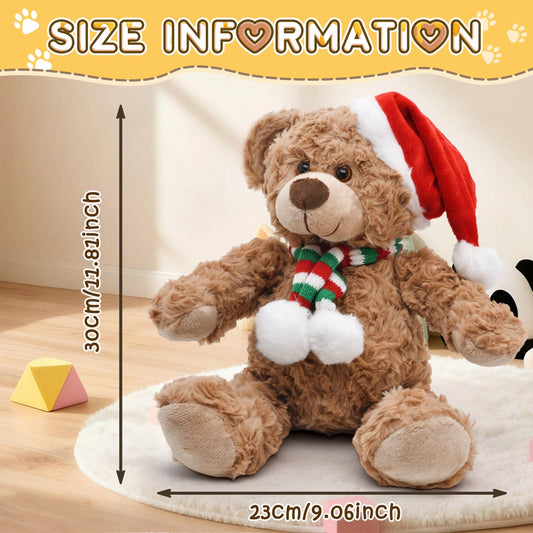 Bakalizoo soft plush teddy bear with rose-pattern fabric for gentle hugs.