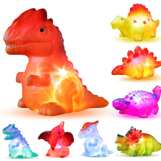 Bakatatoyz dilophosaurus bath toy with color changing lights for bath time in water