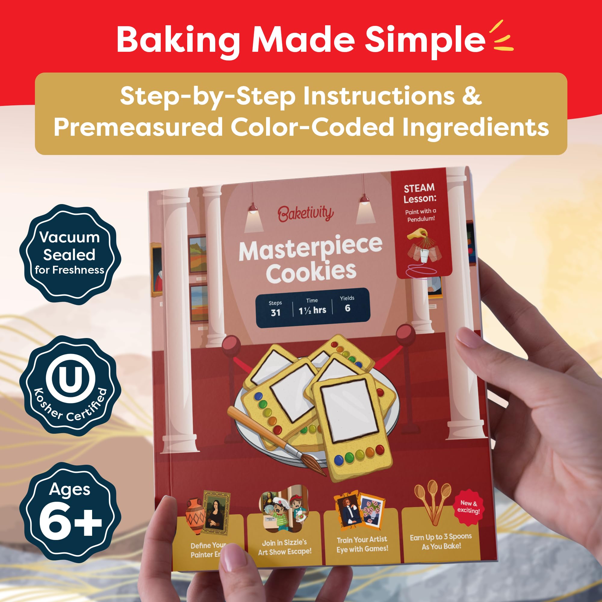 Included paint brushes forBak e tivity edible art on cookies