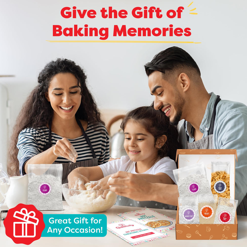 Baketivity pretzel video guide on screen helps kids learn at home.
