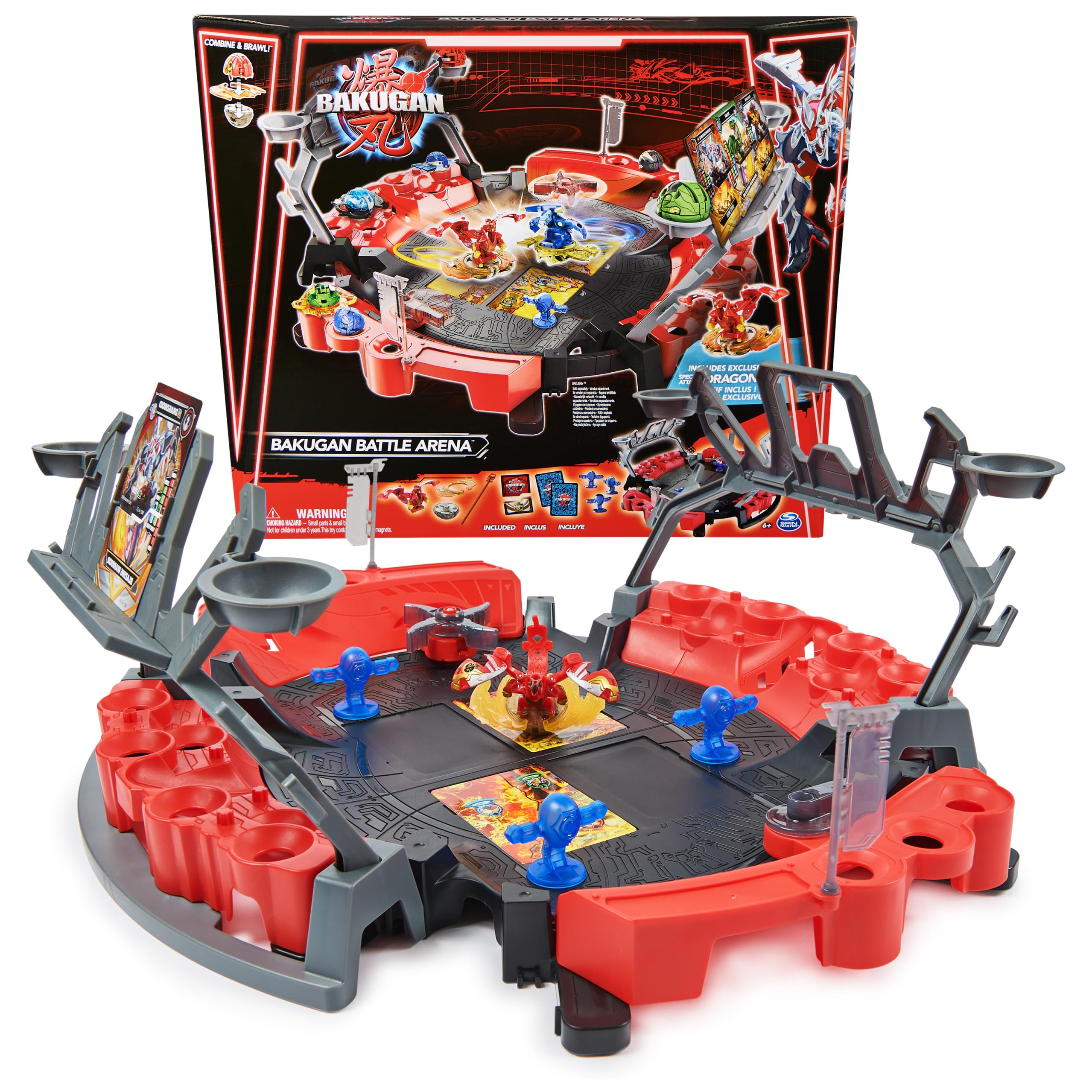 Bakugan Battle Arena with Exclusive Dragonoid for dynamic spin battles at home