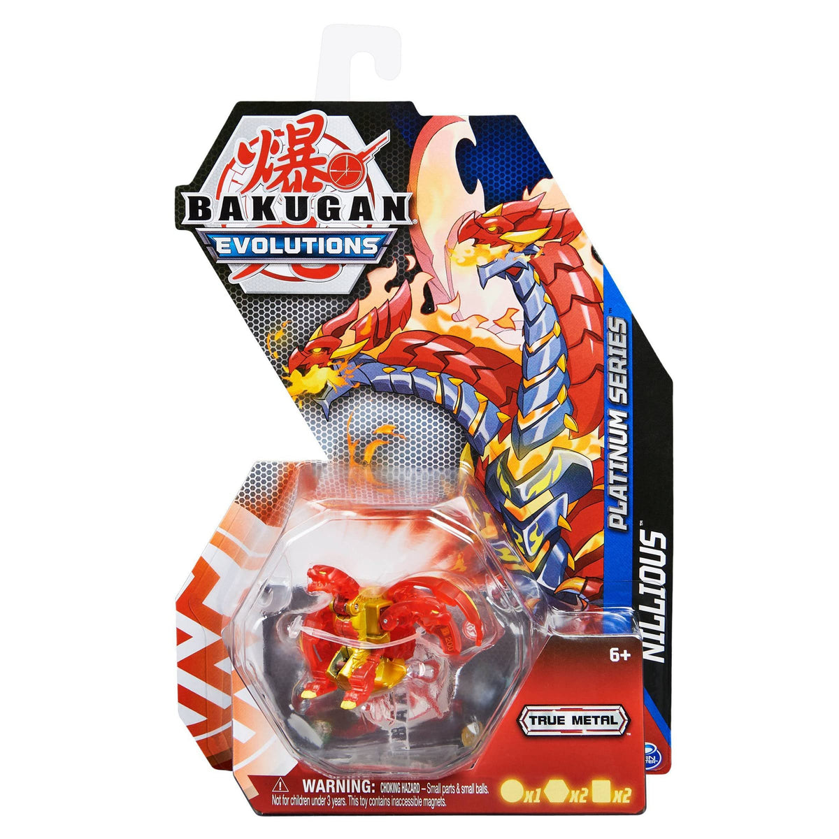 Bakugan Evolutions Nillious true metal finish highlights premium weight.