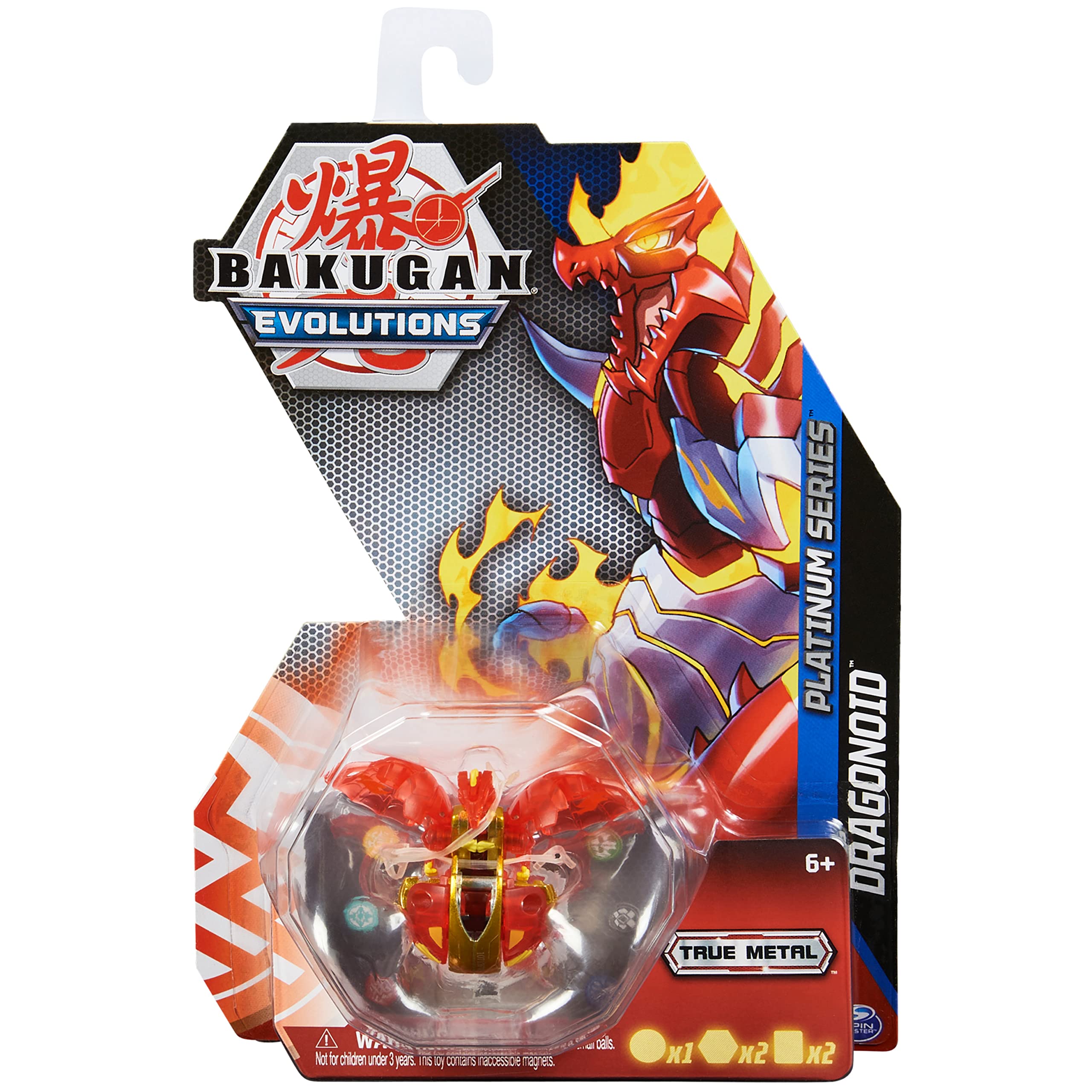 Bakugan Evolutions Dragonoid Red with BakuCores for epic battles and quick transforms.