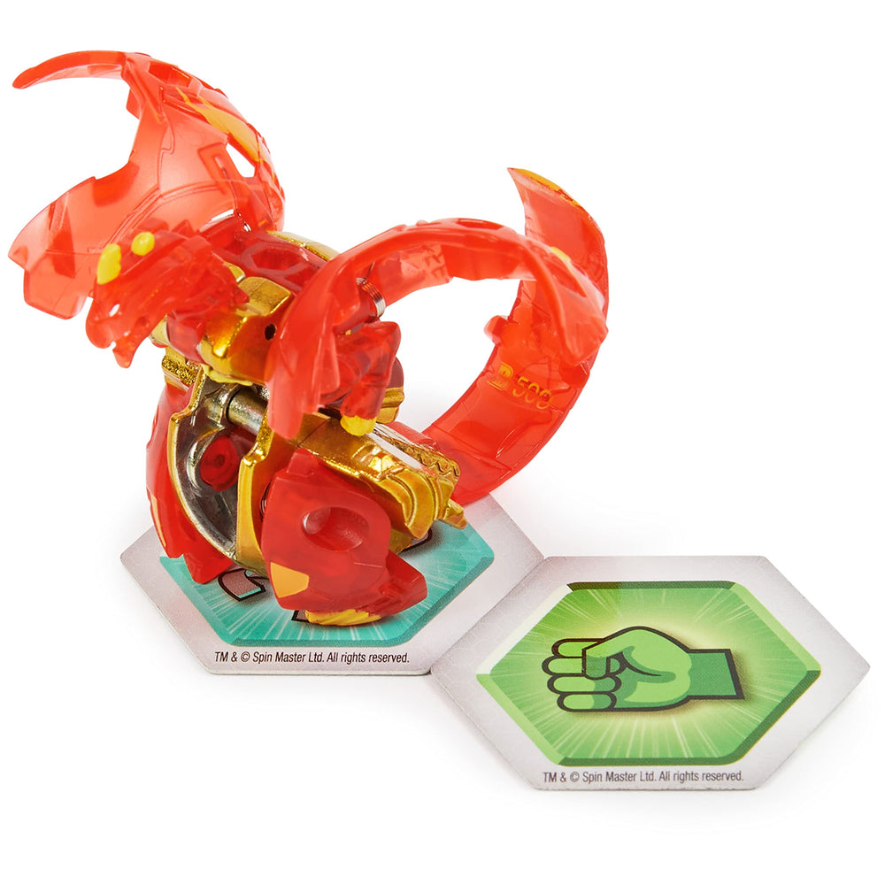 Platinum finish on Dragonoid Red adds premium look and weight for authentic feel.