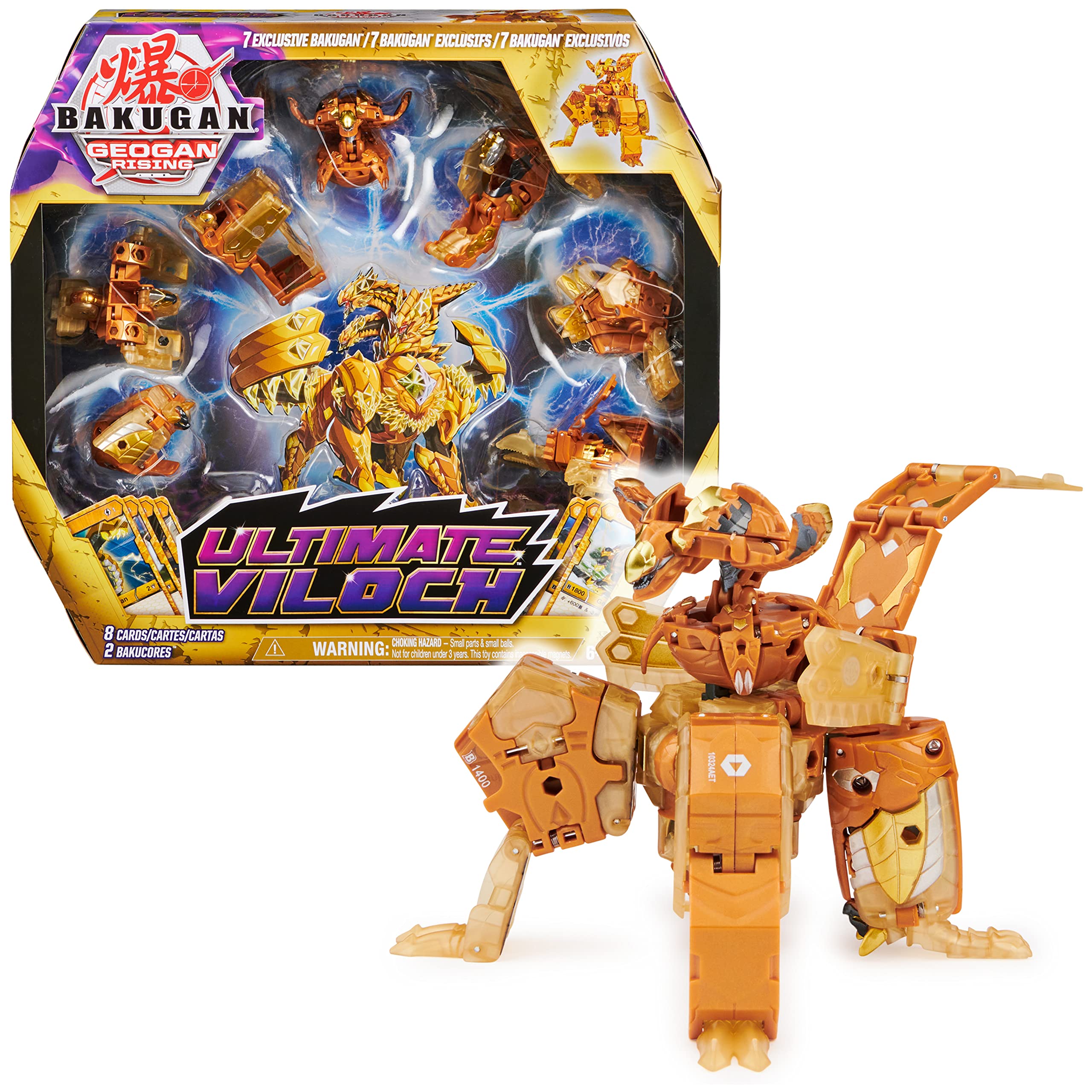 Bakugan Ultimate Viloch gold-core ready for dramatic pop-open action
