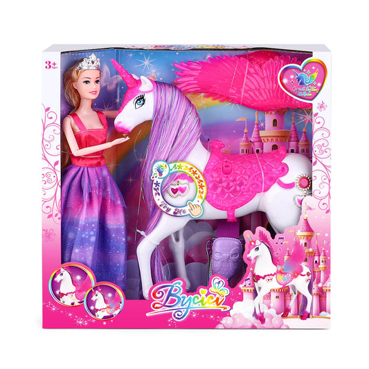 Baljinder Magic Unicorn and Princess Doll packaging presents a gift-ready set for celebrations.