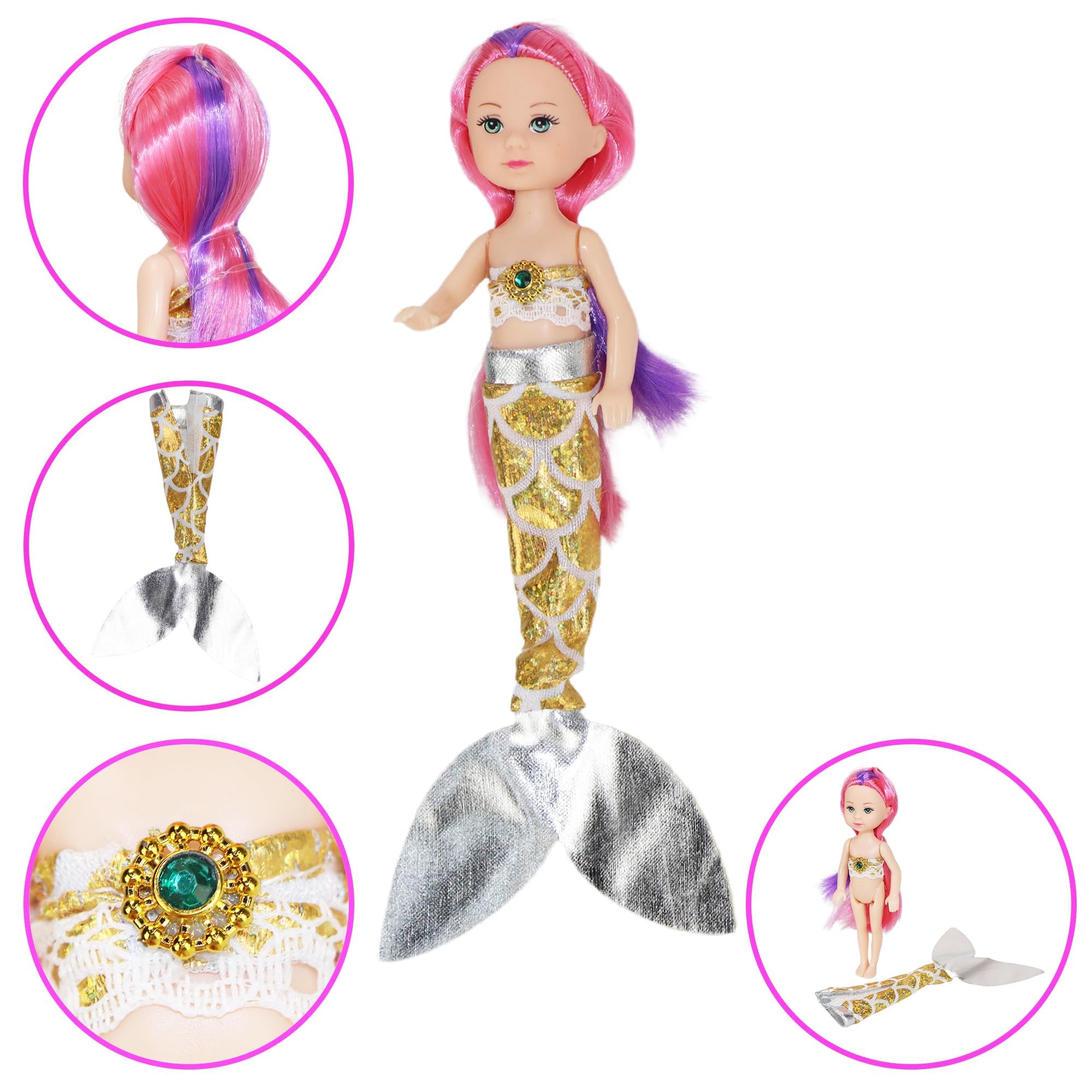 Baljinder Mermaid Dolls styling accessories help kids create unique mermaid looks