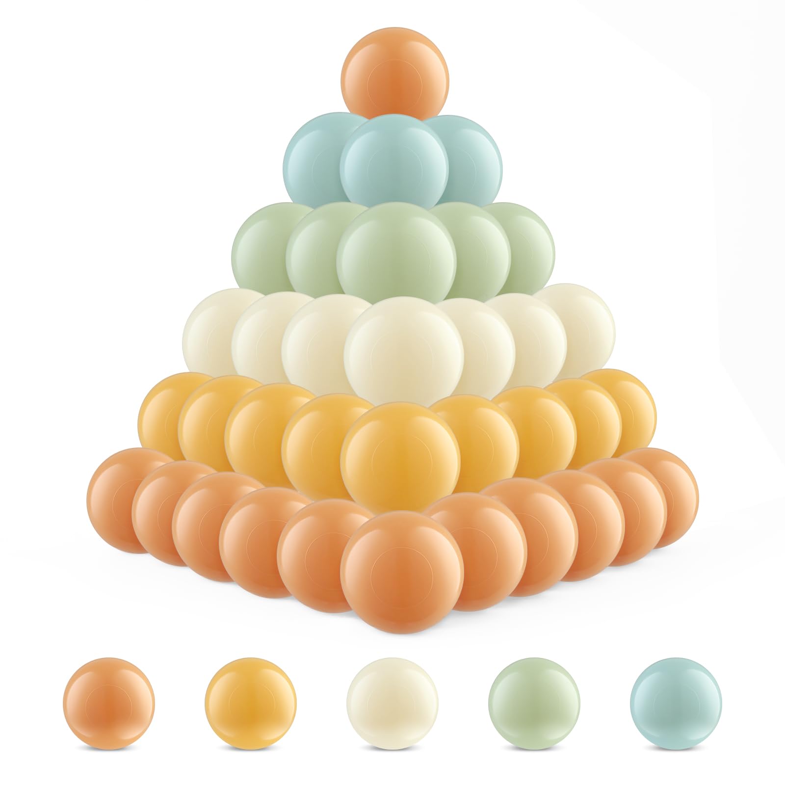Ball Pit Balls orange and teal; ideal for ball pits and kids' play