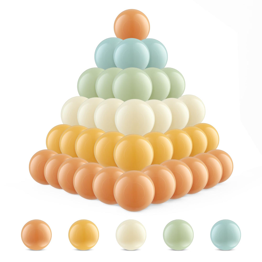 Ball Pit Balls orange and teal; ideal for ball pits and kids' play