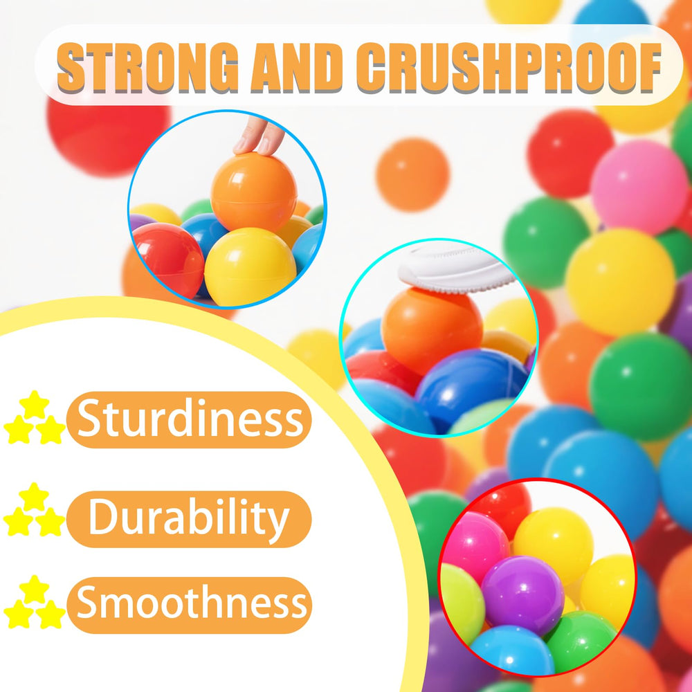 Ball pit balls in purple color ideal for color-matching games and learning.