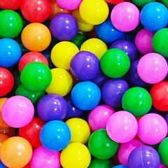 Ball pit balls in red color promote color recognition and safe play for toddlers.