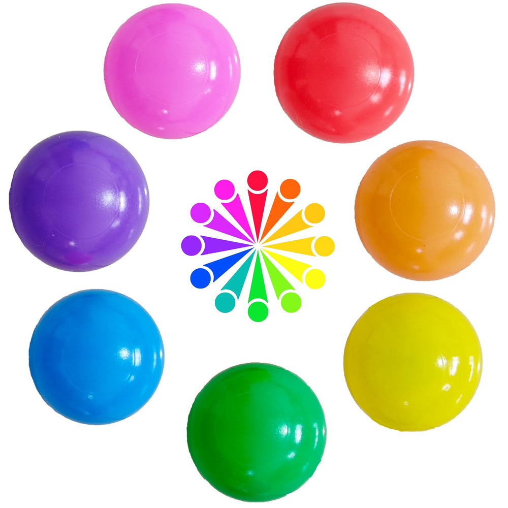 Ball pit balls with storage bag for easy organization after play.