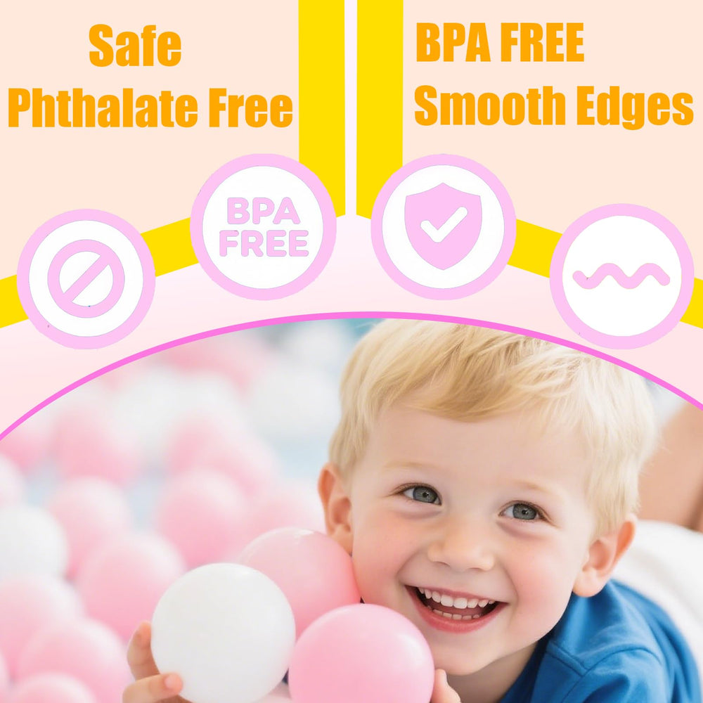 Non-toxic, durable 2.2in ball pit balls meet safety standards.