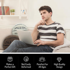 Ballers Plush Basketball Pillow ideal for kids' rooms as a playful accessory