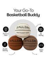 Ballers Plush Basketball Pillow soft plush cover for cozy lounging