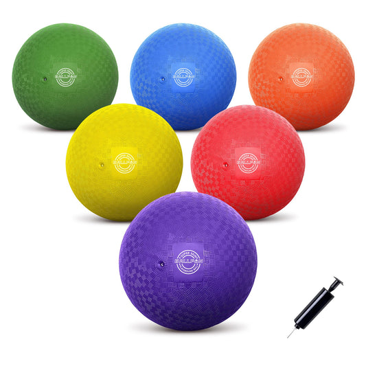 BallFUN 7-inch blue dodgeball for safe, hands-on play with family.
