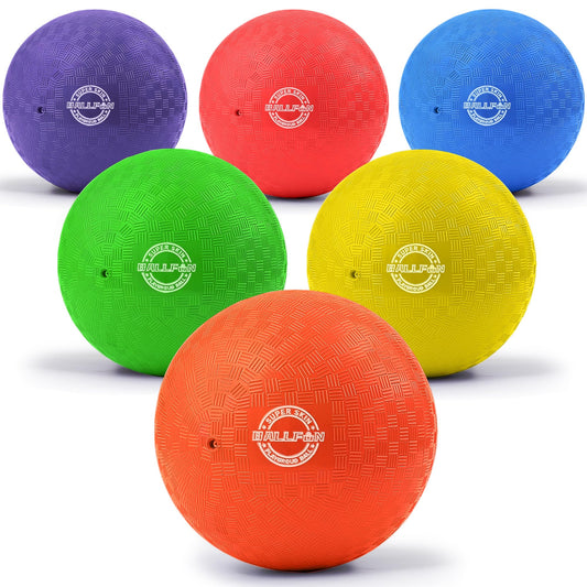 BallFUN 8.5-inch dodgeballs set in vibrant colors for active play.