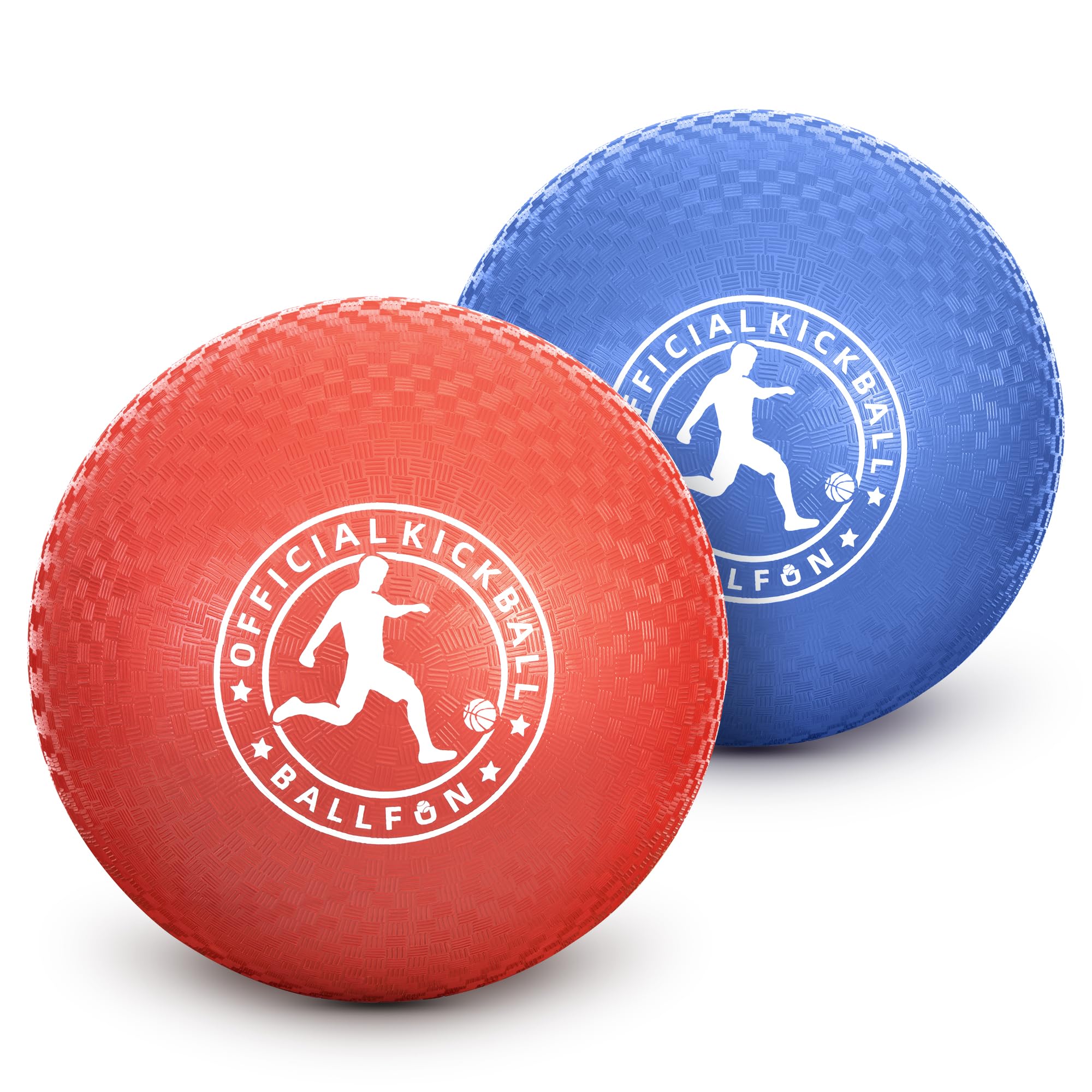 BallFUN kickball with textured surface improves grip for outdoor play.