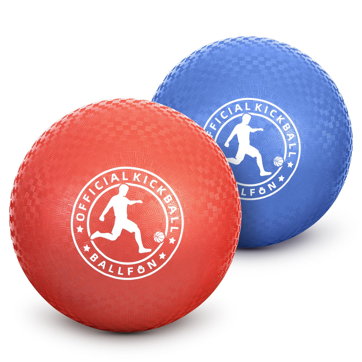 BallFUN kickball with textured surface improves grip for outdoor play.