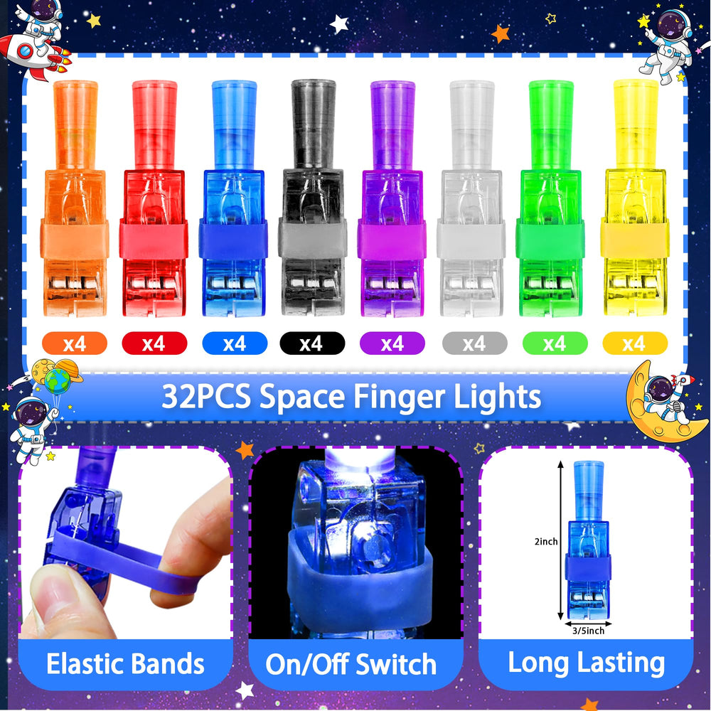 Bamamon finger lights with UFO pattern glow for kid-friendly fun