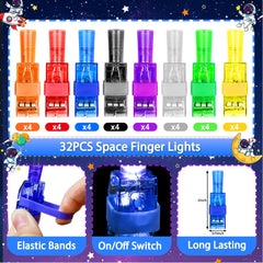 Bamamon finger lights with UFO pattern glow for kid-friendly fun