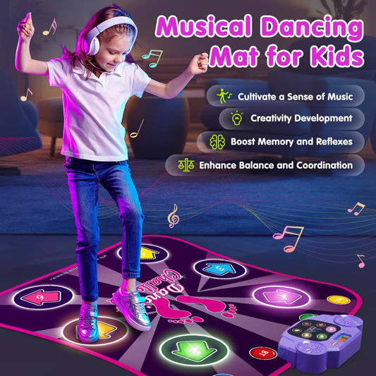 Bambilo Bluetooth dance pad setup enables wireless music for family dance sessions.