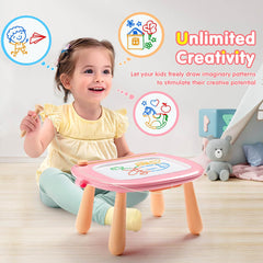 Bambilo doodle board erase feature enables mess-free reuse of the drawing surface.