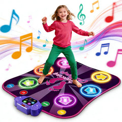 Bambilo light-up arrows dance mat with six guiding arrows for interactive play.