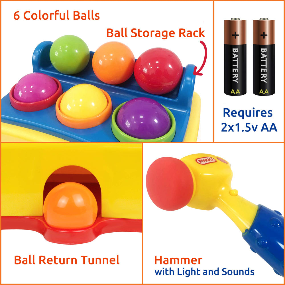 Bambiya Ball Popper requires 2x AA batteries (not included) for lights and sounds