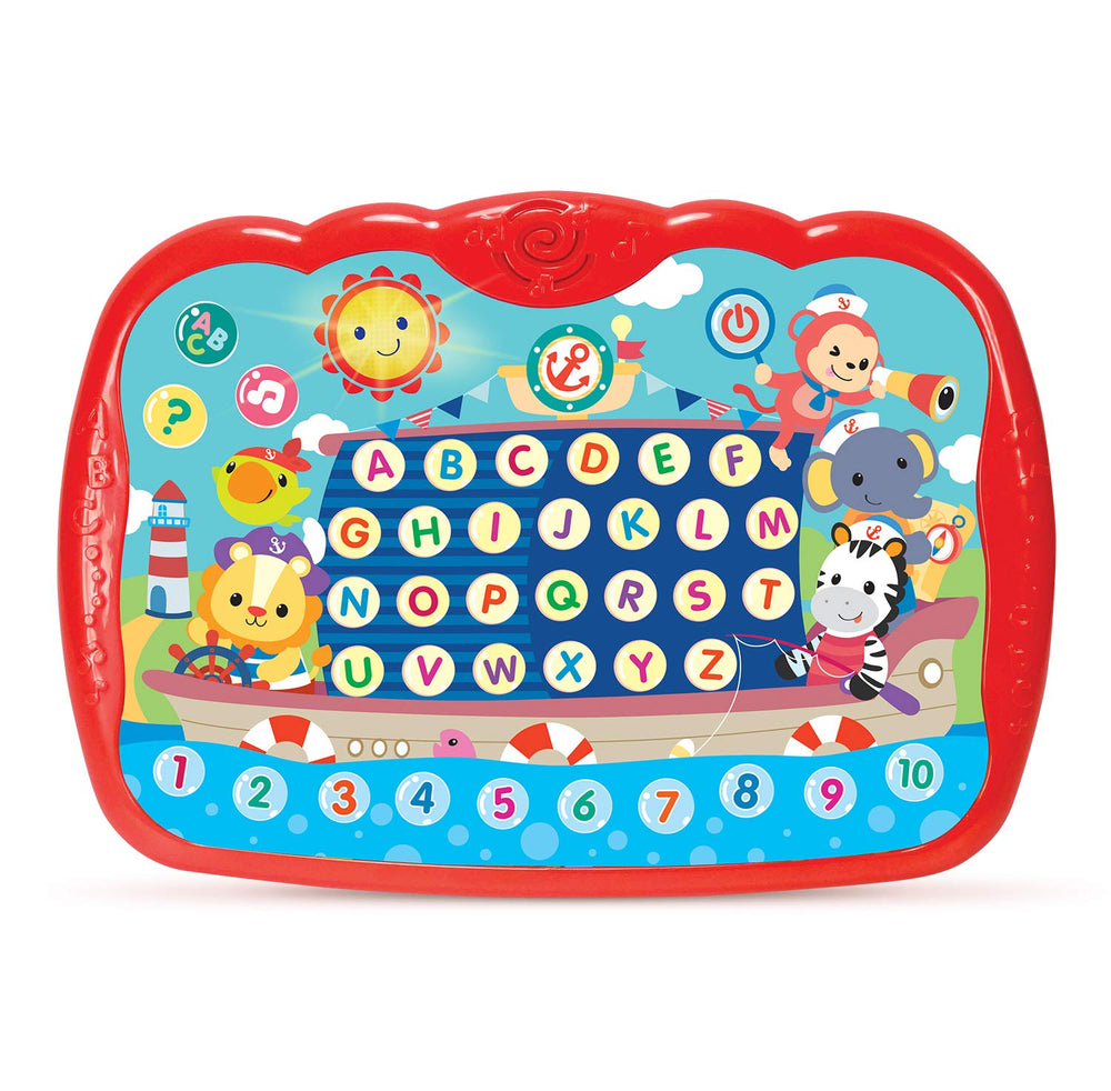 Bambiya learning tablet front view, durable and kid-friendly for toddlers