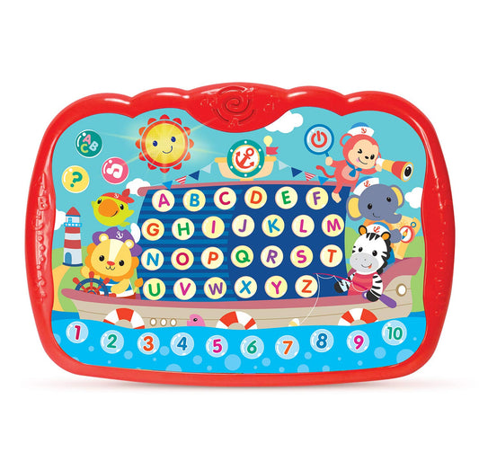 Bambiya learning tablet front view, durable and kid-friendly for toddlers