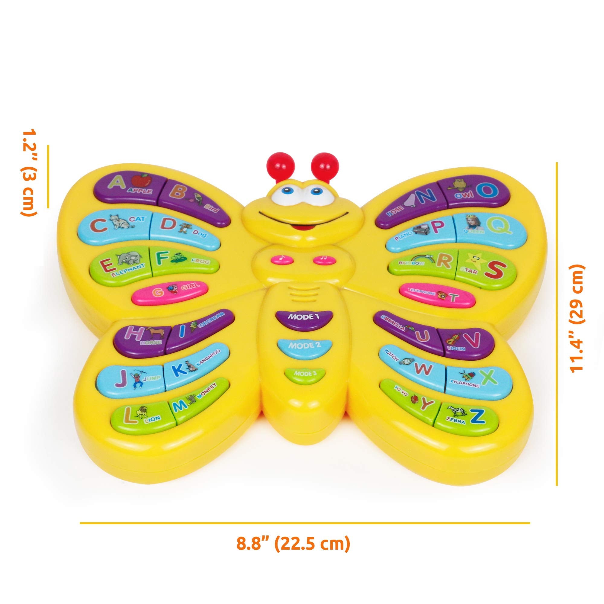 Bambiya Preschool ABC Butterfly sounds feature brings animal calls to life.