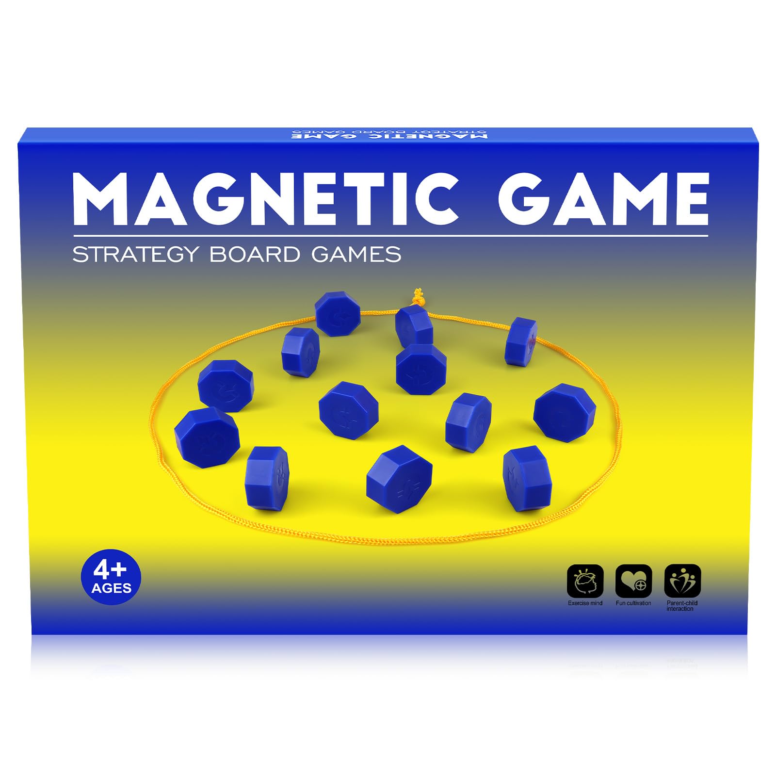 Bameca magnetic chess game with full-size stones for family-friendly strategy on the go.