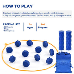 Bameca magnetic chess game travel-friendly, portable two-player competition.