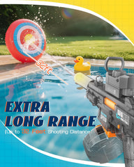 Bamiwe bright blue electric water gun with long distance stream for summer play