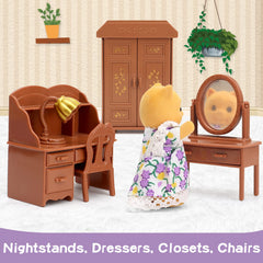 BananMelonBM desk and accessories for study-time pretend tasks.