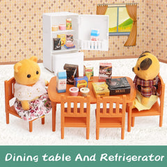 BananMelonBM dollhouse dolls not included with safe, child-friendly setup for storytelling
