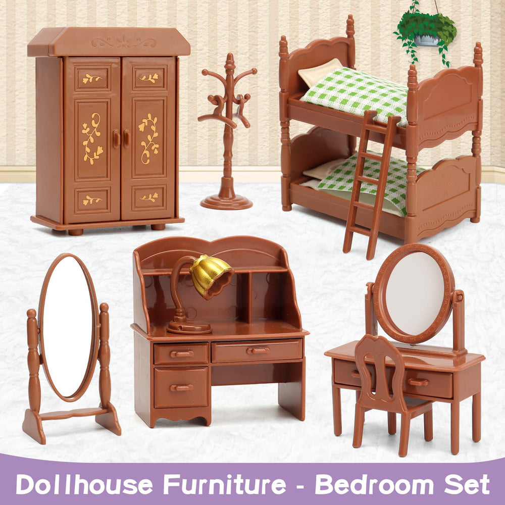BananMelonBM dressing table with mirror supports grooming play.