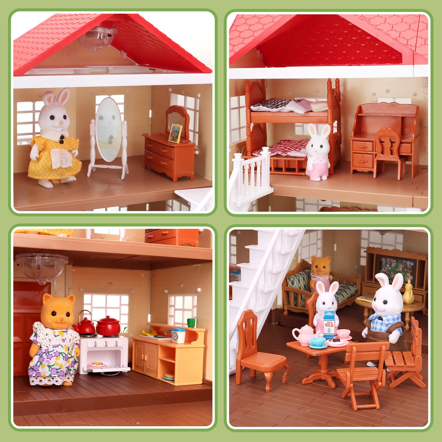 BananMelonBM Cozy Cabin interior ready to host dolls and furniture.