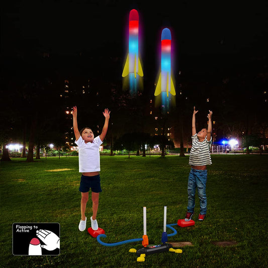 BananMelonBM Eight LED foam rockets for bright night play.