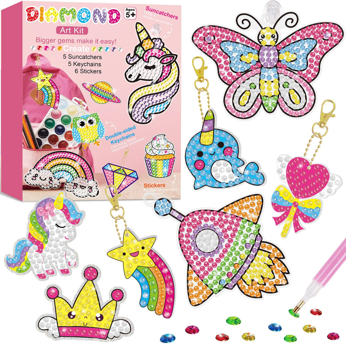 BANBBUR gem art kit suncatchers brighten windows with sparkle